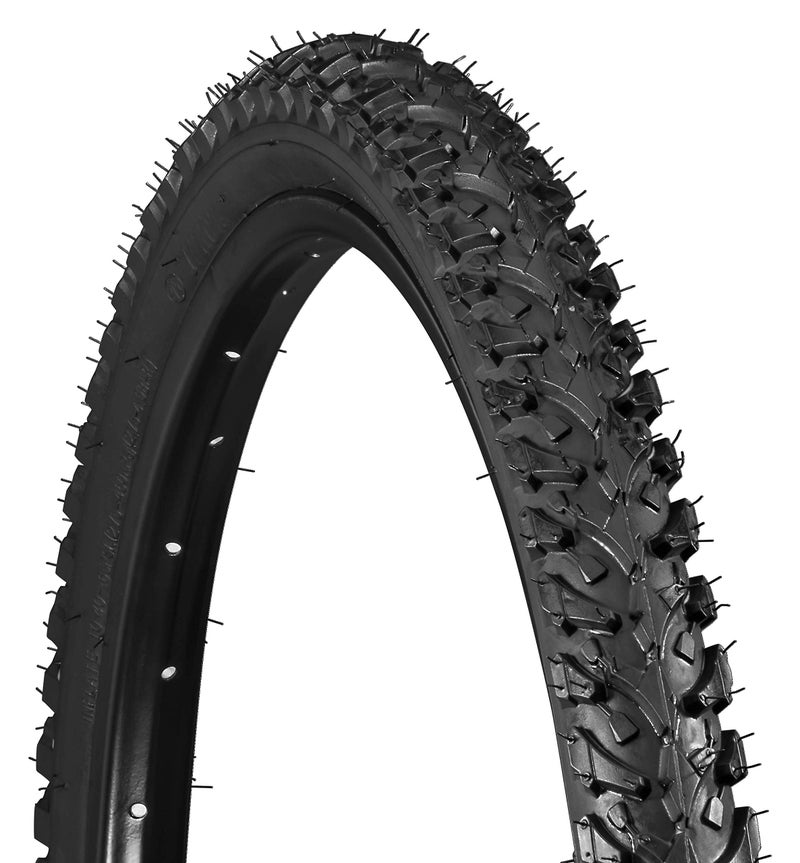 Schwinn Replacement Bike Tire 26 x 195 AllTerrain Mountain Bike Tire Wide Blocky Knobs Puncture Guard Fits Internal Rim Widths 19mm29mm PSI Range 40 to 65 - Image 2