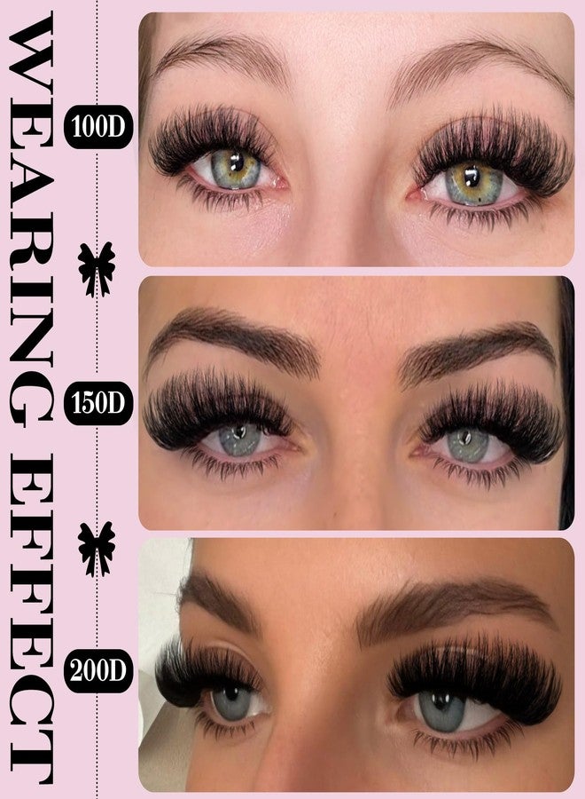 Goddvenus Lash Clusters Volume Cluster Eyelash Extensions D Curl Waterproof Individual Lashes 240pcs Fluffy Faux Mink Cluster Lashes and 60pcs Bottom Lashes for DIY Eyelash Extension - Image 5