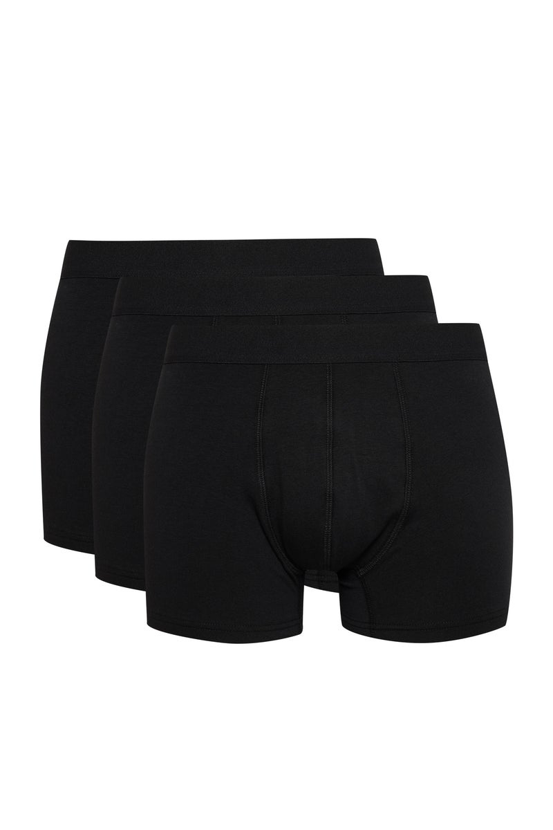 DeFacto Black Man Regular Fit 3 Piece Boxers Casual - Image 1