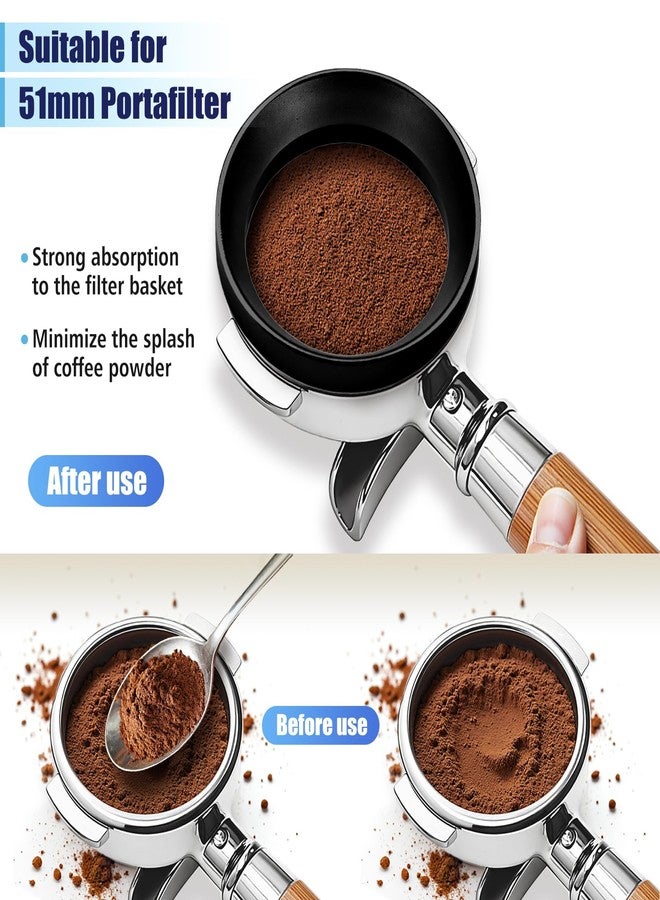 Rovella 51mm Espresso Dosing Funnel and Puck Screen Set, Espresso Coffee Dosing Ring & 1.7mm 316 Stainless Steel Espresso Portafilter for Coffee Portafilter Filter Basket - Image 5
