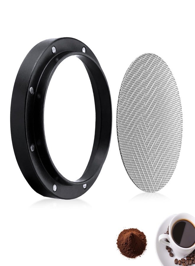 Rovella 51mm Espresso Dosing Funnel and Puck Screen Set, Espresso Coffee Dosing Ring & 1.7mm 316 Stainless Steel Espresso Portafilter for Coffee Portafilter Filter Basket - Image 1