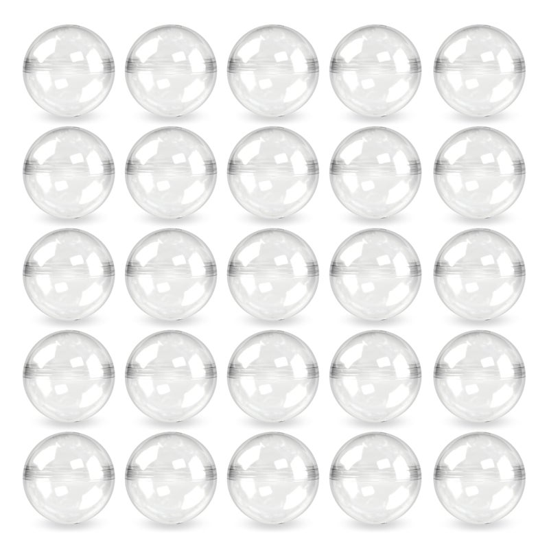 Entervending Capsule Vending Machine Round 50 pcs 11 inch 28mm Gumball Machine Capsules Bulk Clear Container Easter Basket Stuffers Birthday Gifts Pinata Stuffers DIY Craft Supplies Clear Capsules Empty - Image 3
