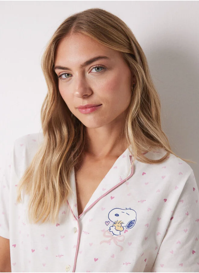 women'secret 100% cotton shirt pajamas with pink hearts