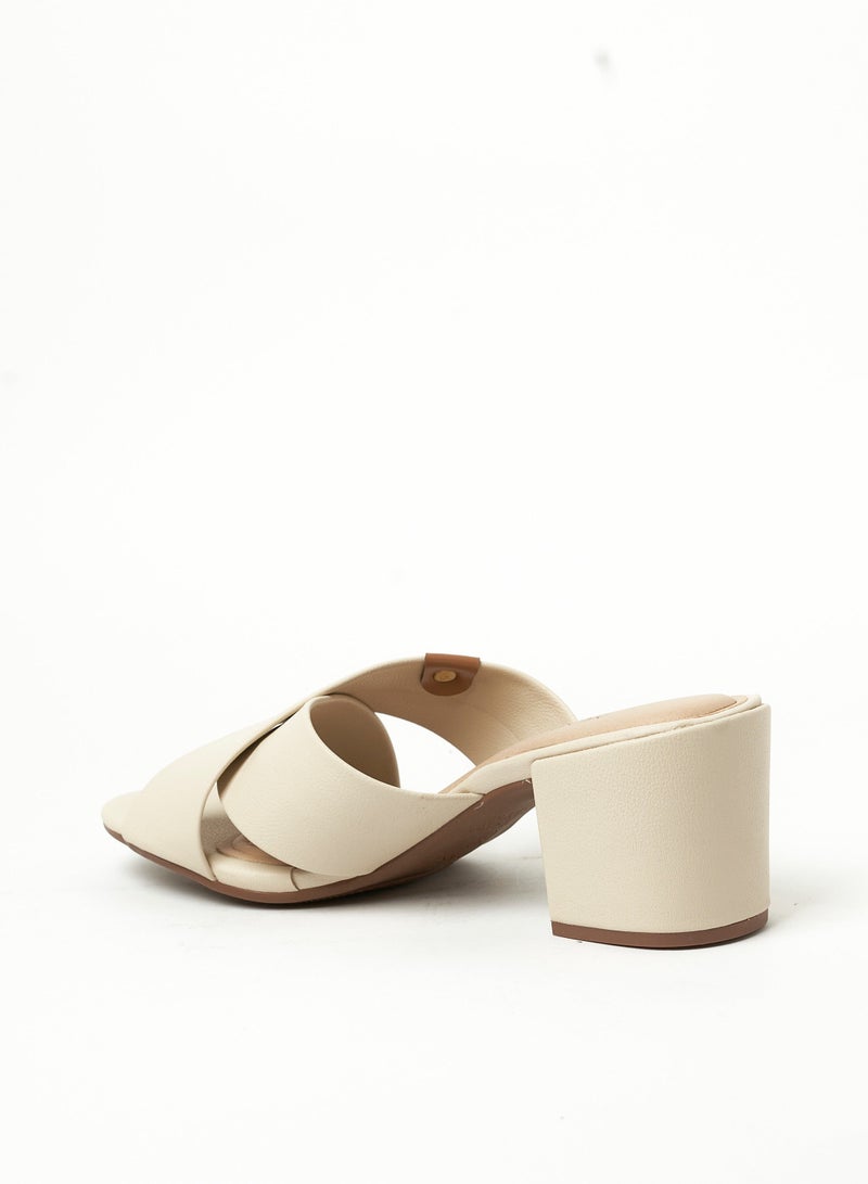 MODARE Cross Strap Mid Heel Sandals - Image 3