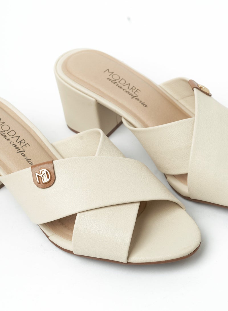 MODARE Cross Strap Mid Heel Sandals - Image 4