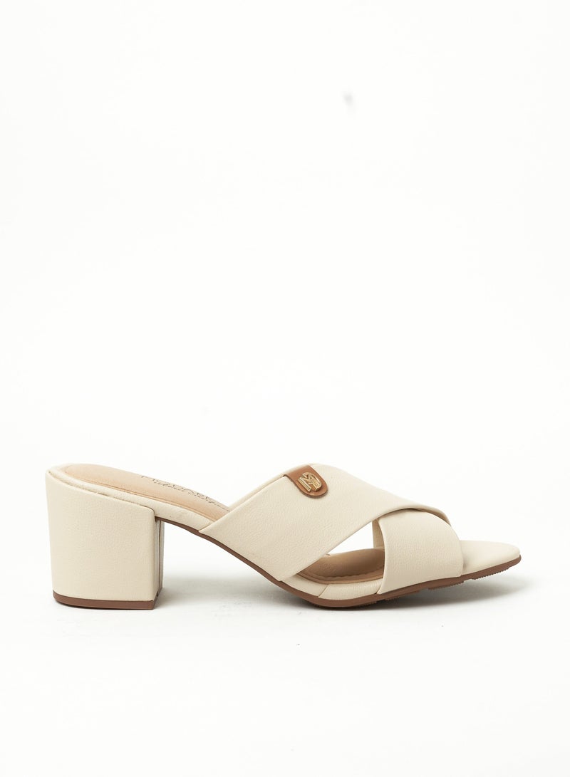 MODARE Cross Strap Mid Heel Sandals - Image 1