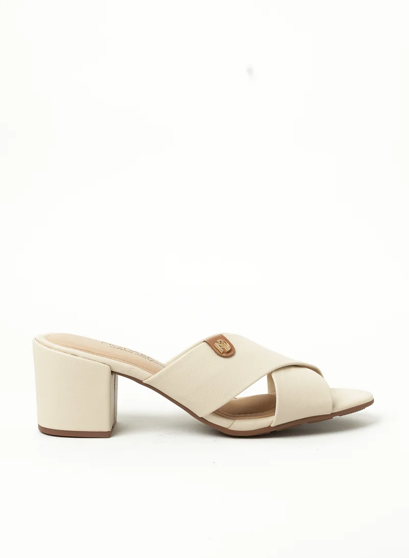 MODARE Cross Strap Mid Heel Sandals