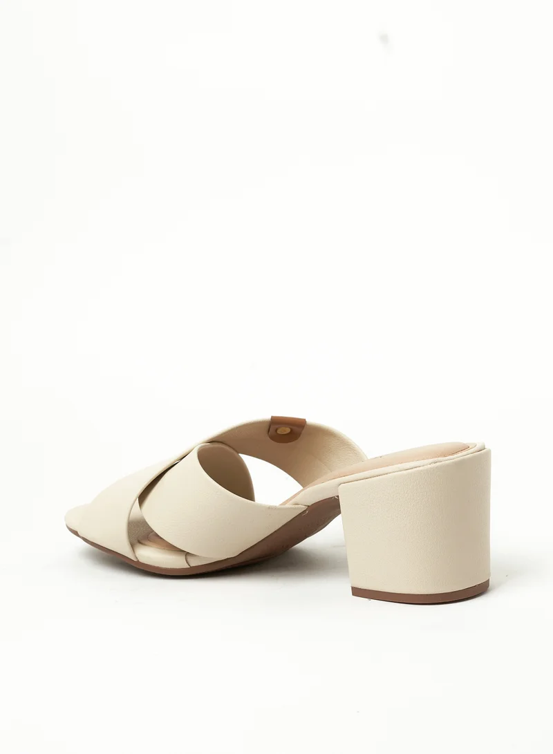 MODARE Cross Strap Mid Heel Sandals