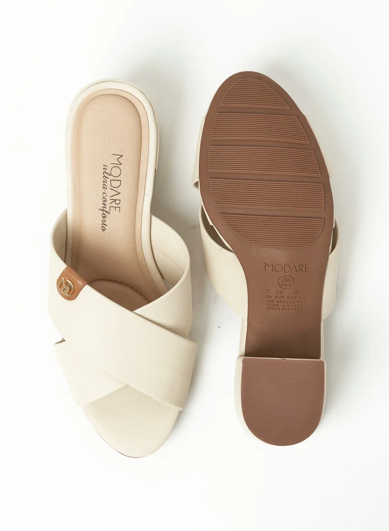 MODARE Cross Strap Mid Heel Sandals