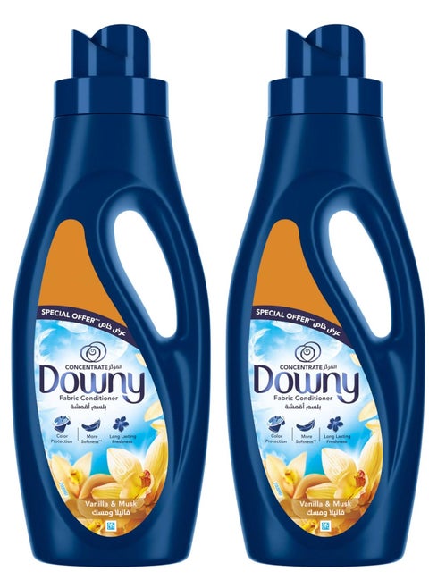 Downy Vanilla & Musk Fabric Conditioner, 2 x 1 Litre