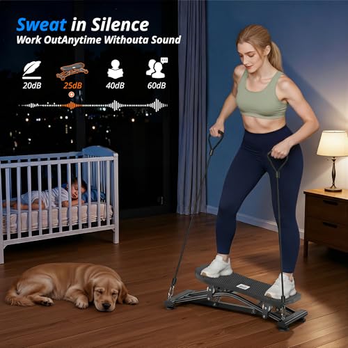 RYGEO Balance Board with Resistance Bands Versatile Rocking Stepper Wobble Board Featuring LCD Monitor 331 lbs HighCapacity Ski Twister Trainer for Full Body Exercise at Home - Image 3