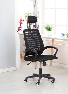 CityRiya-Long Office Chair Ergonomic Desk Chair Comfort Computer Chair Adjustable Height Gaming Chair with Wheels Lumbar Support Mesh Chair Swivel Computer Home Office Chair Study Task Chair  - Image 3