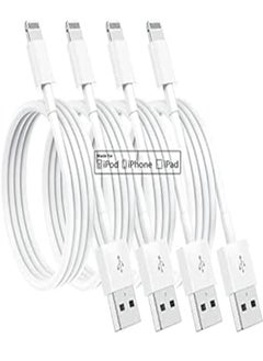4 Pack [Apple MFi Certified] Apple Charging Cables 3ft, iPhone Chargers Lightning Cable 3 Foot, Fast iPhone Charging Cord for iPhone 14/14Pro/13/13Pro/12/11/11Pro/11Max/ X/XS/XR/XS Max/8, ipad(White)