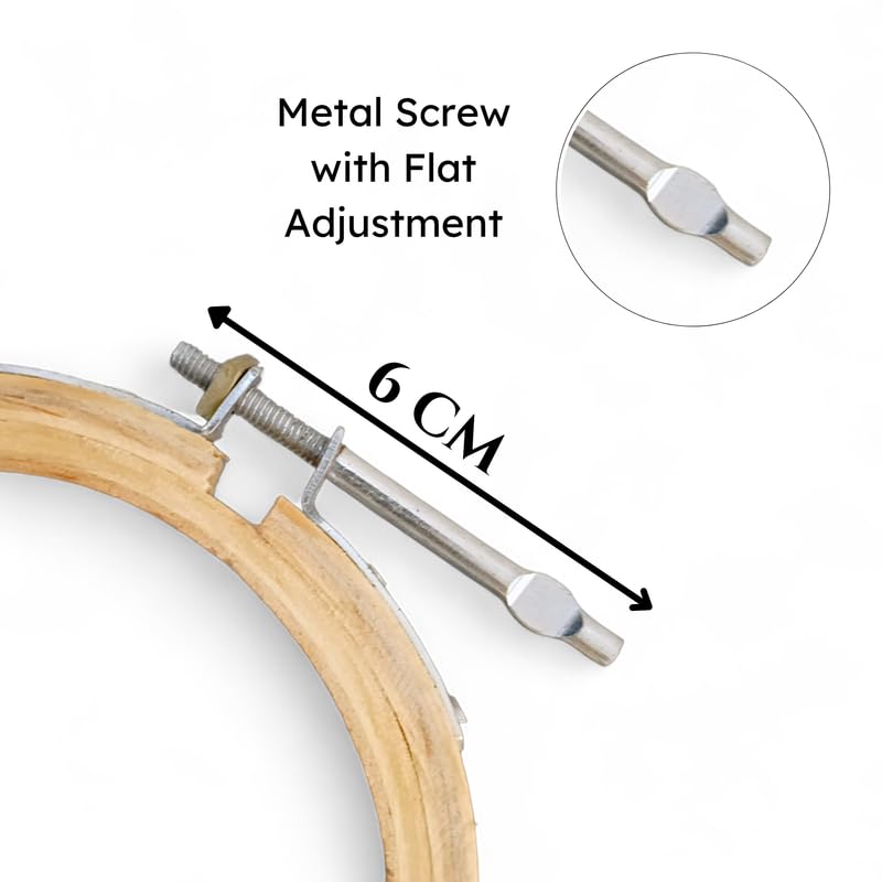 ADW CRAFT'S 9 INCH Embroidery Wooden Hoop(5 PLY, Pack of 3),Wooden Hoop Ring for Embroidery Kit,Wooden Embroidery Hoop Ring Frame,Wooden Frames for Craft Hoop Frame,Mini Wooden Hoop,Hand Embroidery Frame Wooden  - Image 3