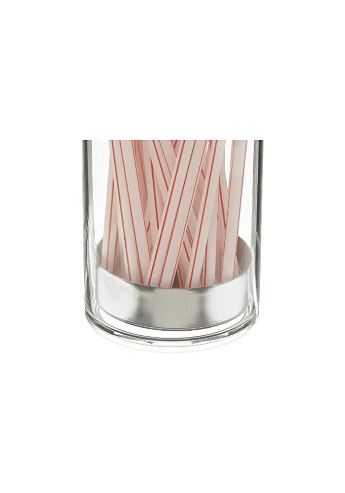 Prodyne Clear Acrylic Straw Dispenser with Chromed Steel Lid - Image 3