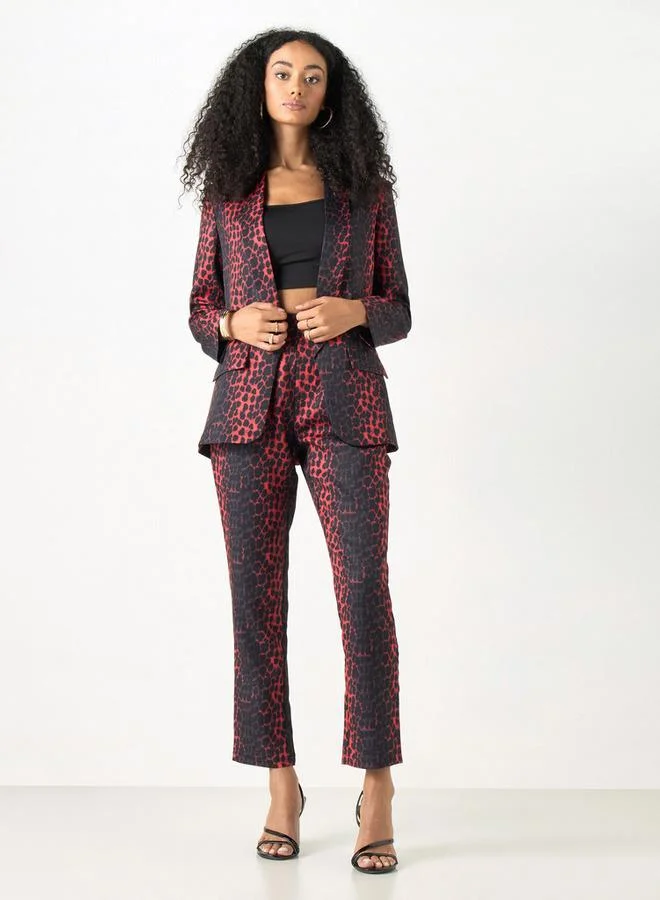 2Xtremz 2Xtremz Printed Single Breasted Jacket with Pockets