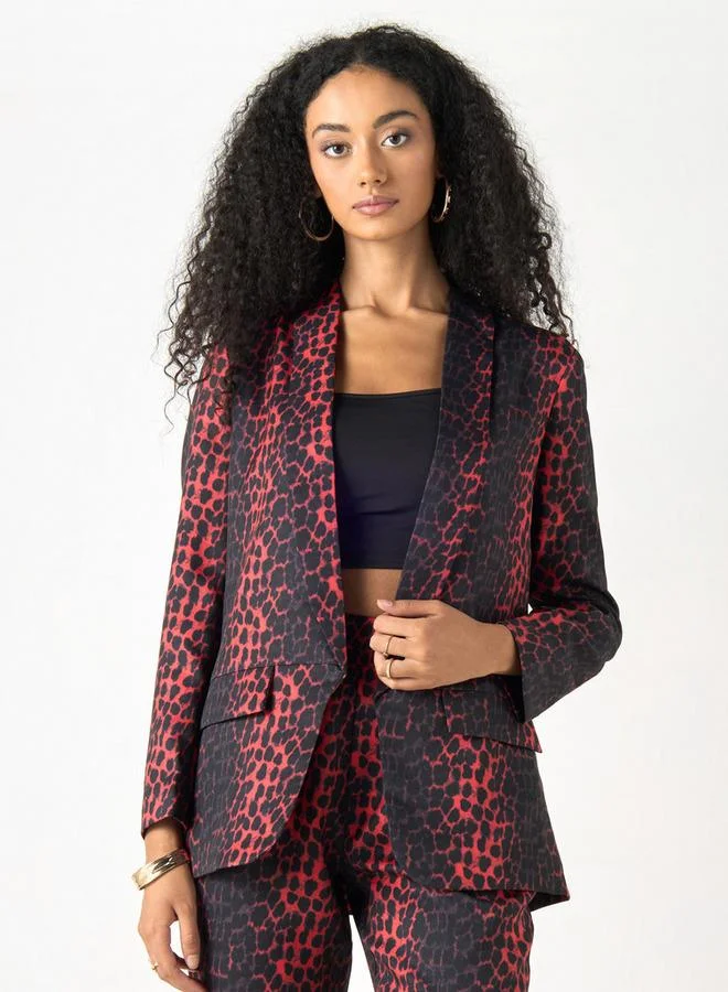 2Xtremz 2Xtremz Printed Single Breasted Jacket with Pockets