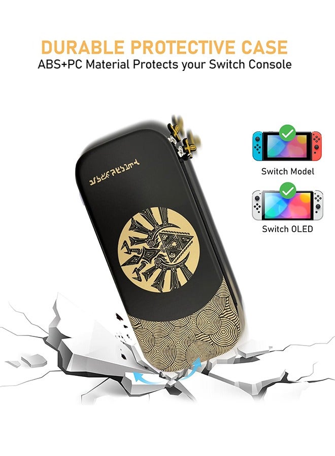 general Switch Storage Case, Switch Carry Case for Switch/ Switch OLED, Zelda Tears of the Kingdom Switch Accessories Hard Case Storage 10 game Card, Portable Travel Case for Nintendo Switch Console - Image 3