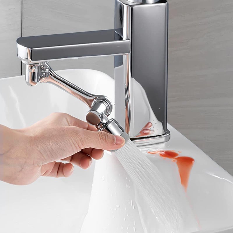 CLENEA 1080° Rotating Faucet Aerator Universal Splash Filter Faucet 1080 Degree Big Angle Swivel Faucet Extender Aerator Kitchen Tap Extend Bathroom Sink Gargle Face Wash Faucets Bubbler - Image 5