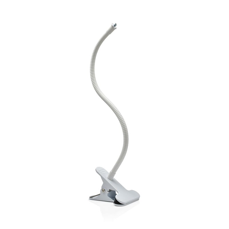 Holicfun Clip Mount for Ring, Blink, Eufy, Google Nest, Wyze, and Arlo Indoor Outdoor Cameras, 40cm Gooseneck Arm, Flexible Adjustment, Strong Clamp, White - Image 1