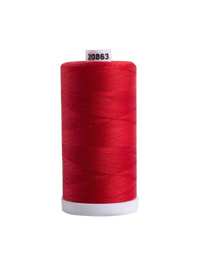 Connecting Threads 100% Cotton Thread 1200 Yard Spool (Red) 