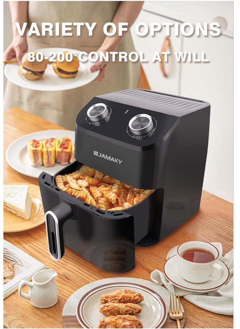 JAMAKY - Jamaki Digital Oil-Free Fryer, 5.5L, 1800W, Black - Image 1