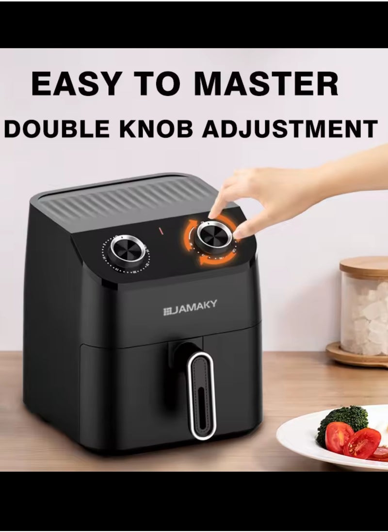 JAMAKY - Jamaki Digital Oil-Free Fryer, 5.5L, 1800W, Black - Image 1