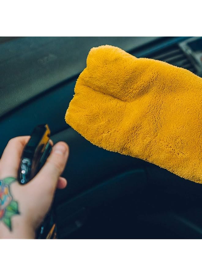 Meguiar's X1804Eu Microfibre Detailing Car Cleaning Mitt, Yellow - Image 2