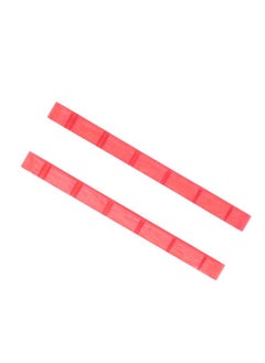 Thoraya 2Pcs Electric Guitar Nut Bone 6 String Pre Slotted Guitar Nut Replacement for Strat Red  - Image 3