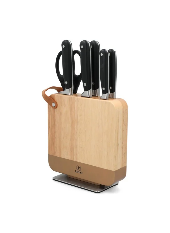 PARFAIT High Quality Kitchen Knife Set with Wooden Stand Multicolour 36.6 x 11.2 x 27 cm 275W65702R