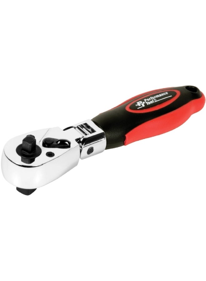 ACE High-Quality Dual Drive Flex Ratchet Red and Black 1/4 and 3/8 Inch W9116