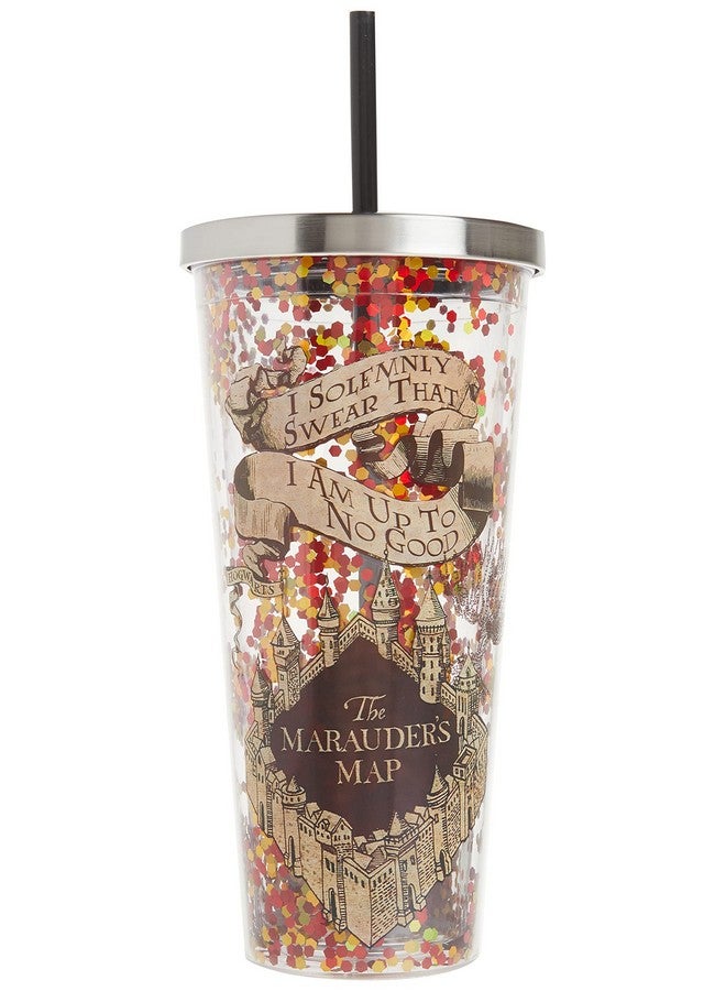 Spoontiques - Harry Potter Tumbler - Solemnly Swear Glitter Cup with Straw - 20 oz - Acrylic - Multicolored - Image 2