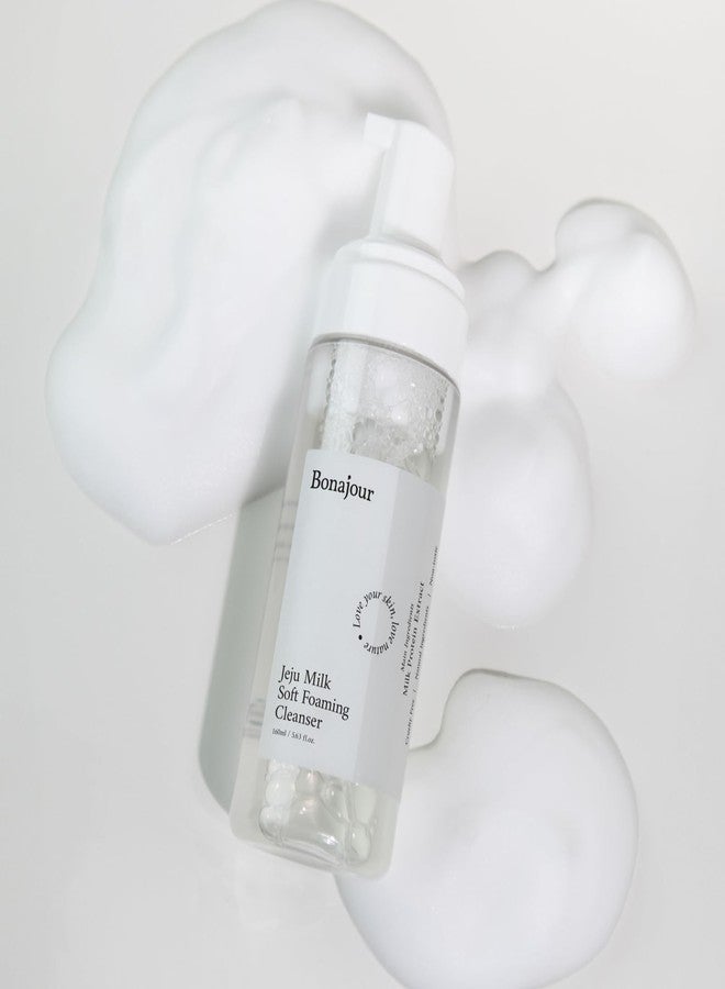 BONAJOUR [BONAJOUR] Jeju Milk Soft Foaming Low pH Cleanser, Natural Face Wash For sensitive skin for Daily Face Washing 5.3 Fl. Oz - Image 2
