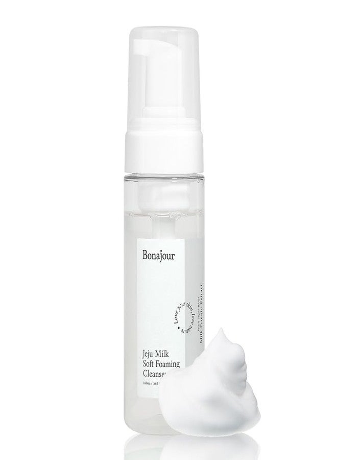 BONAJOUR [BONAJOUR] Jeju Milk Soft Foaming Low pH Cleanser, Natural Face Wash For sensitive skin for Daily Face Washing 5.3 Fl. Oz - Image 1