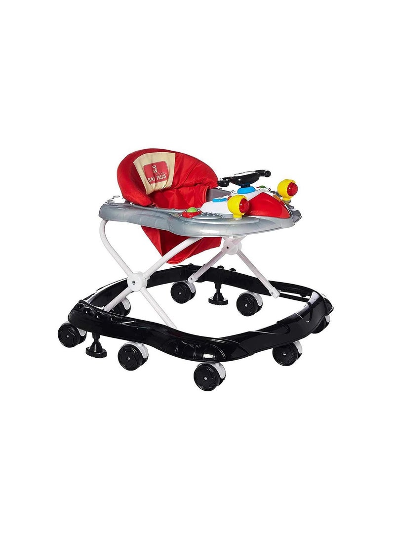 Baby Walker With Attractive Toy Foldable Comfortable And Safe With Round Corner Baby Walker Unisex 6 To 18 Months
