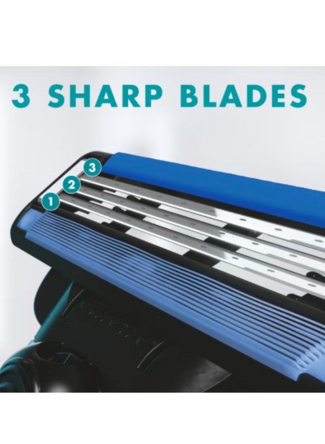 Gillette Mach 3 Plus 5 Blades Shaving Cartridge Refill for Men Smooth Comfortable Close Shave - Image 3