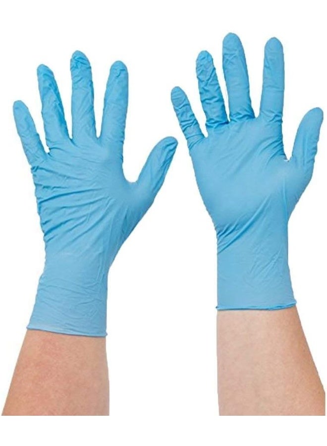 Vileda 40-Piece Food Safe Powder-Free Disposable Nitrile Gloves Light Blue Small/Medium VG33 - Image 2