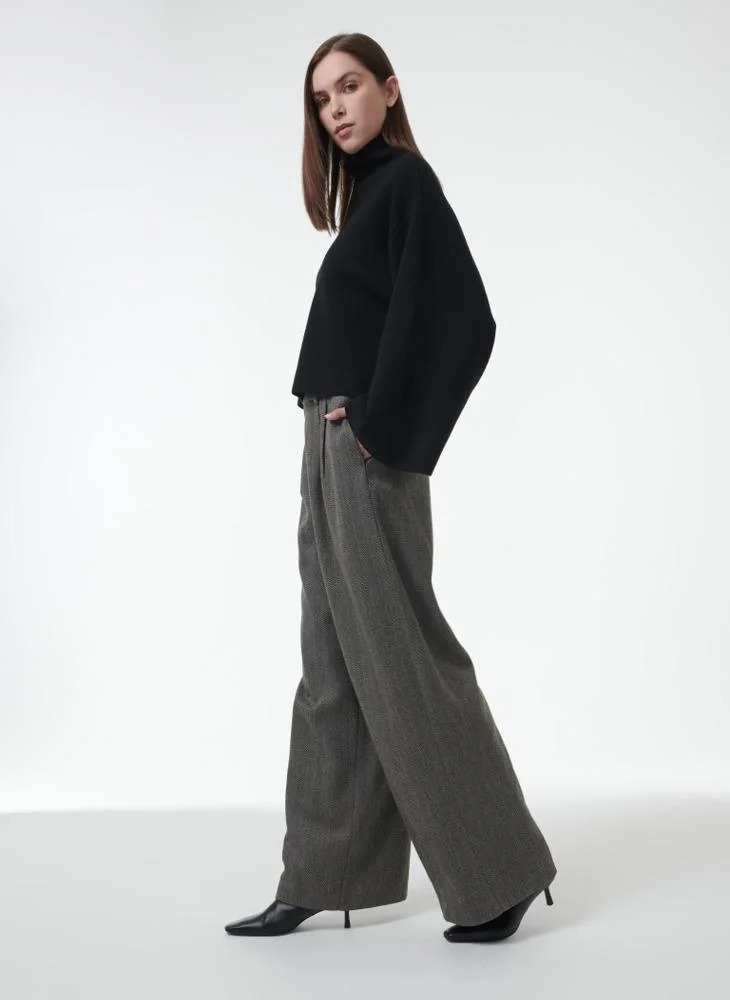 Leem Straight-Leg Trouser With Pleats