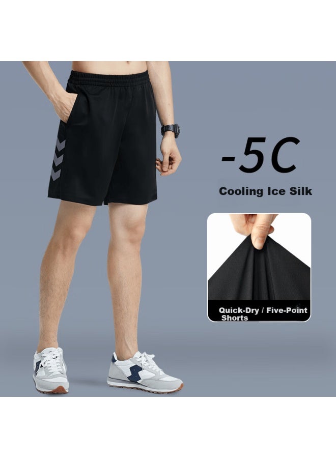 Buruite Men's Sports Shorts Running Quick-dry Summer Track And Field Marathon American Training Ice Silk Lightweight Basketball Fitness Pants