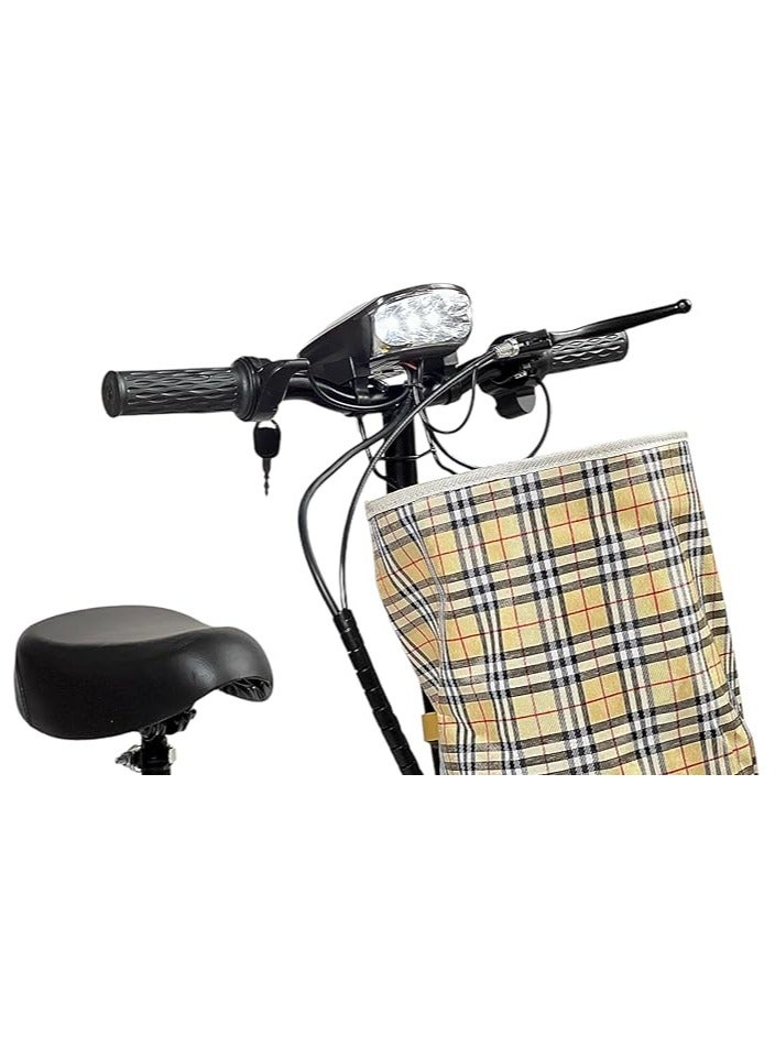 البدر سكوتر دفع كهربائي من البدر مع مقعد وقاعدة مضيئة، سكوتر كهربائي قابل للطي للاطفال، سعة بطارية 24 فولت، عجلة سكوتر مضيئة ومقعد قابل للتعديل، سعة تحميل تصل الى 70 كجم، (ازرق) - Image 5