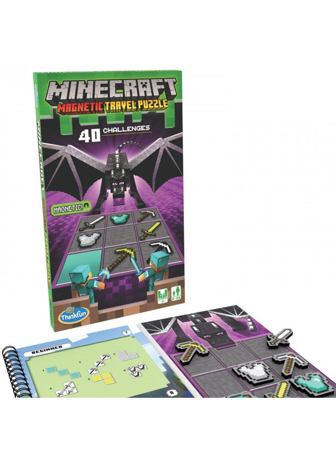 Think Fun ThinkFun Minecraft Magnetic Travel Puzzle Logic Game & STEM Toy For Kids Ages 8 & Up - Image 1