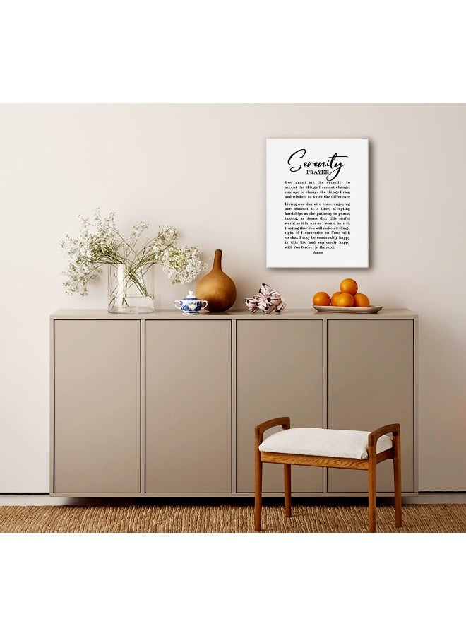 WKYAER The Serenity Prayer Canvas Wall Art Decor, Christian Canvas Prints Poster Wall Art, God Grant Me The Serenity To Accept The Things I Cannot Change, Christian Family Religious Home Decor Saying 12x15 - Image 2