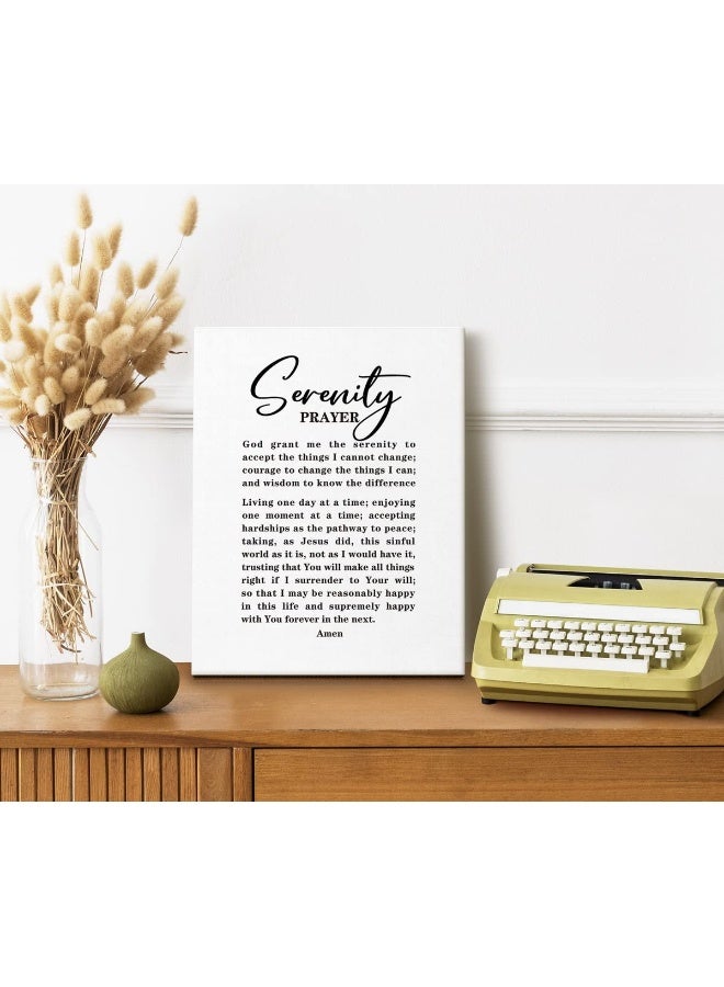 WKYAER The Serenity Prayer Canvas Wall Art Decor, Christian Canvas Prints Poster Wall Art, God Grant Me The Serenity To Accept The Things I Cannot Change, Christian Family Religious Home Decor Saying 12x15 - Image 4