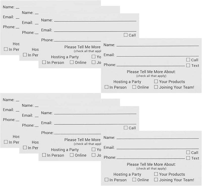 100 قطعة من تذاكر السحب الفارغة للمسابقات والفعاليات وجمع التبرعات - جمع المعلومات بسهولة - Image 1