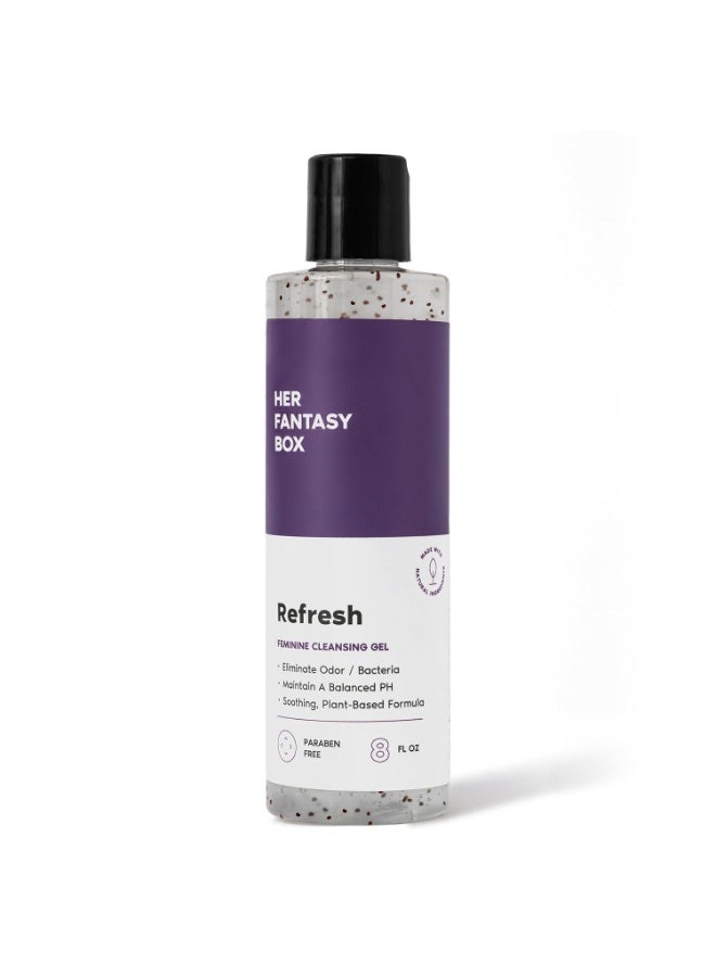 Her Fantasy Box Refresh pH Balancing Shower Gel - Natural Feminine Hygiene Solution for Gentle Cleansing, Odor Control, and Skin Nourishment - pH-Balanced Formula for All Skin Types (8 oz) - Image 1