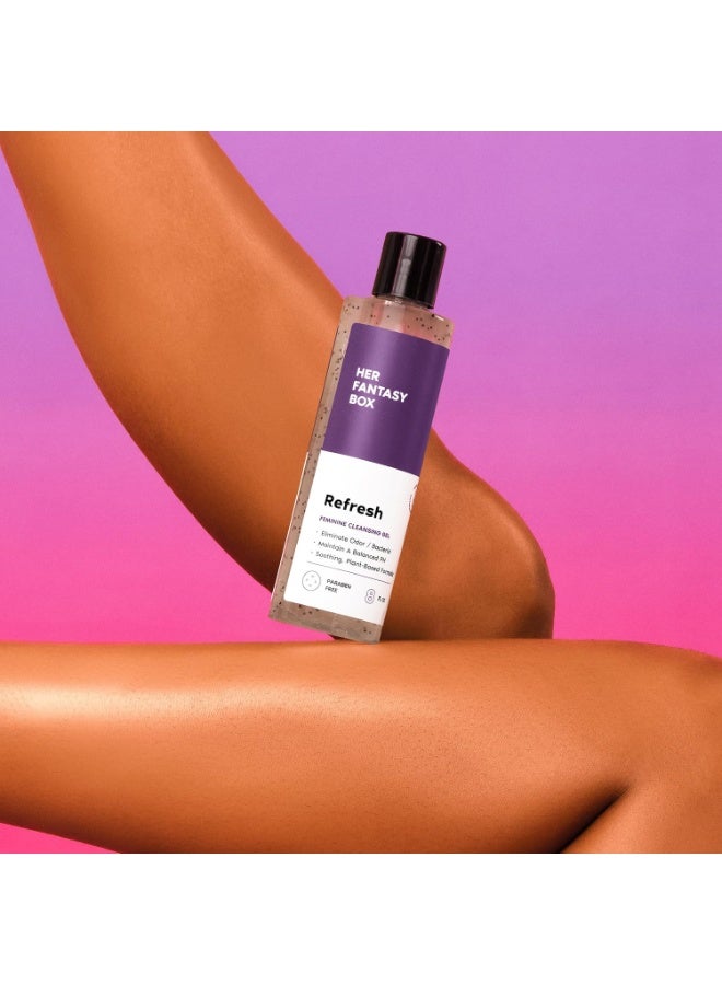 Her Fantasy Box Refresh pH Balancing Shower Gel - Natural Feminine Hygiene Solution for Gentle Cleansing, Odor Control, and Skin Nourishment - pH-Balanced Formula for All Skin Types (8 oz) - Image 3