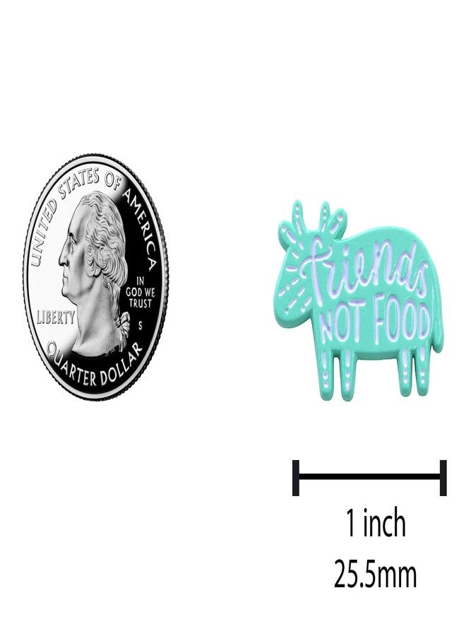 REAL SIC "Friends Not Food" Vegan Pin - Animal Friendly Enamel Pin - vegetarian/Vegan Protest Pin for Jackets, Backpacks, Hats, Bags & Tops - Image 5