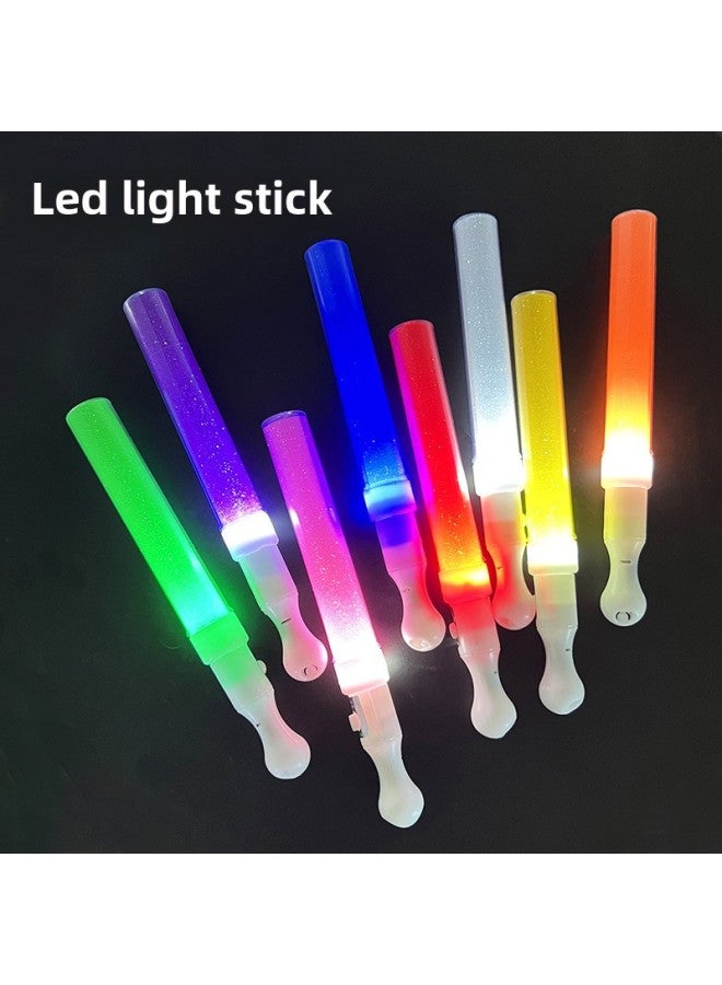 Concert LED Glow Stick Bar Cheer Fan Props Party Atmosphere Luminous Toy Stall Night Market Cross Border-Color:Glowing Short Bar (Purple) - Image 3