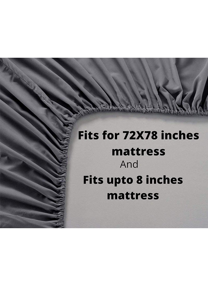 EVERLUSH - EVERLUSH Glace Cotton Best Fitted Printed Bedsheets Double King Size Bedsheets with 2 Pillow Covers (Blue Carpet, King 72" X 78") - Image 1