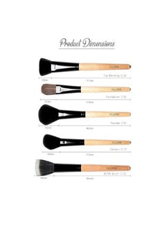 allure allure Classic Pack Of 5 Makeup Brush  - Image 3